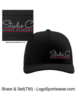 SCDA Trucker Hat BLACK (side logo) Design Zoom
